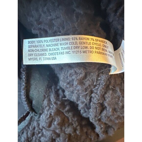 Soma Women's XXL Black Sherpa Fleece Pullover Half Zip Soft & Cozy Polyester - Picture 2 of 5